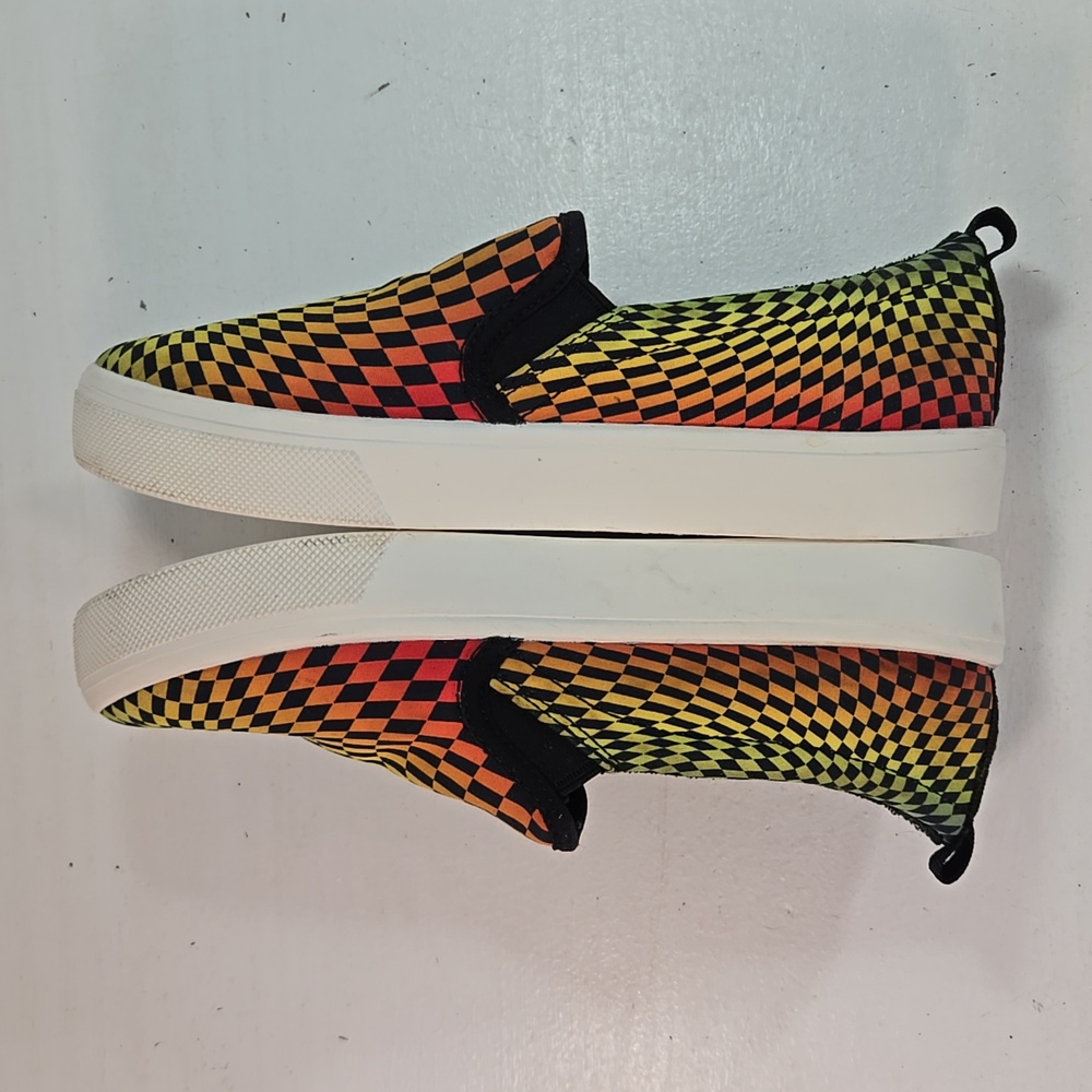 Skechers multicolor rainbow checkerboard Slip-On Sneakers - Picture 7 of 13
